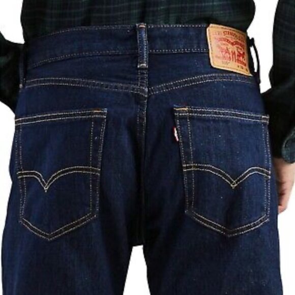 EUC Men's LEVI'S 505™ Regular Fit Straight Leg Dark Wash Jeans | Size 32 X 30 - Picture 4 of 12